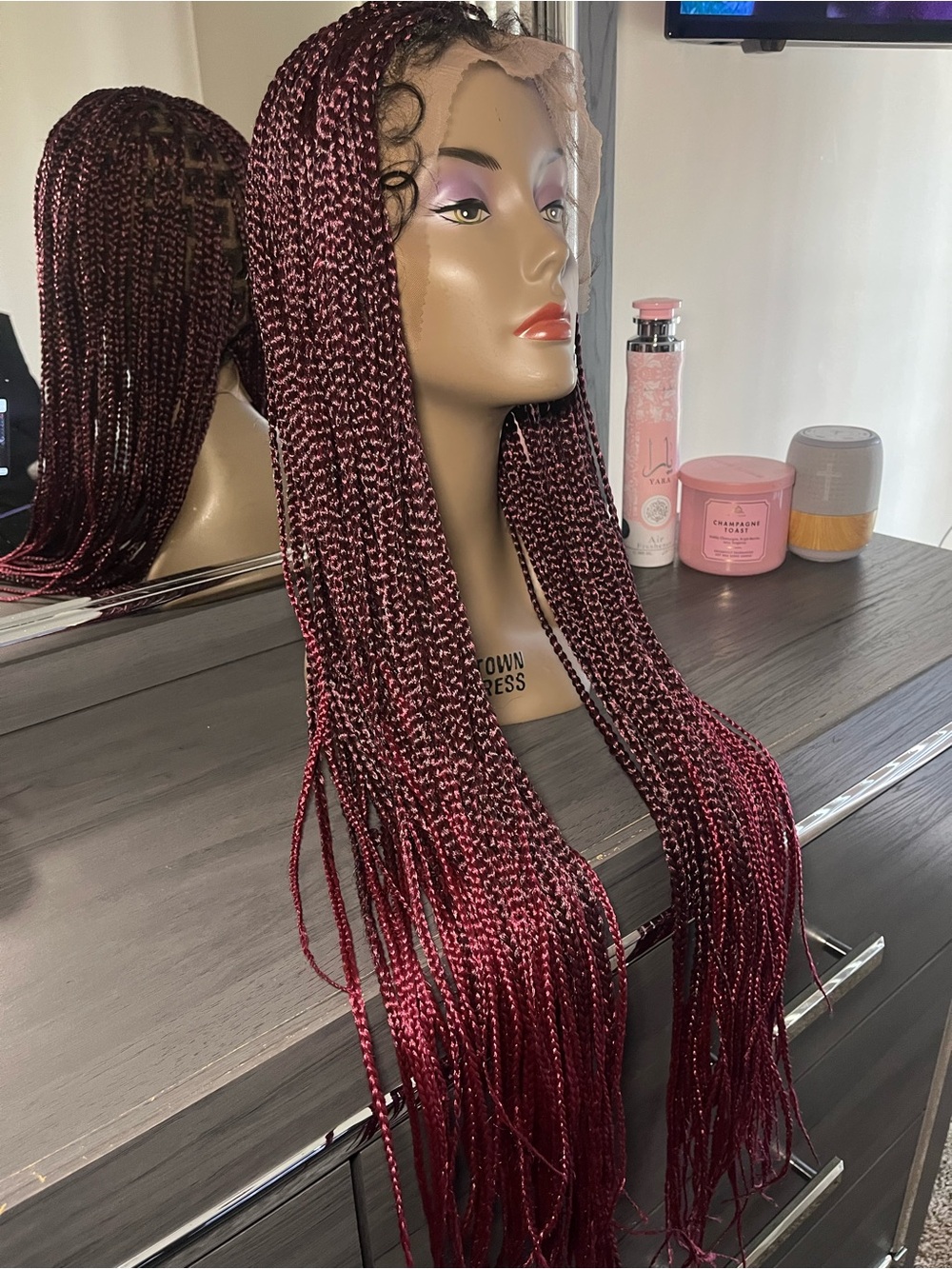 36in Braided Lace Front Wig